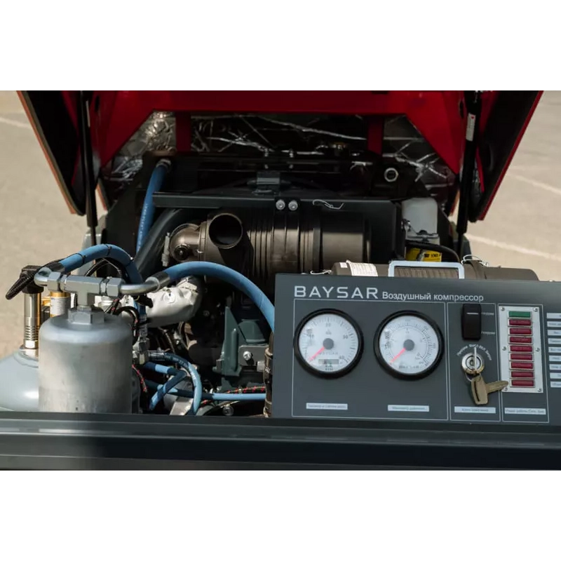 Дизельный компрессор BAYSAR DS185-7 на шасси