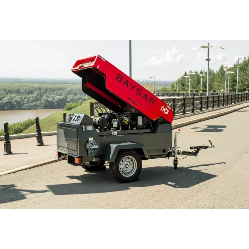 Дизельный компрессор BAYSAR DS185-7 на шасси