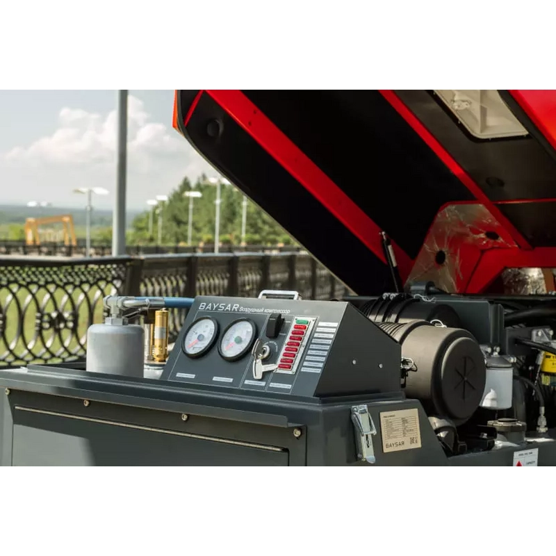Дизельный компрессор BAYSAR DS185-7 на шасси