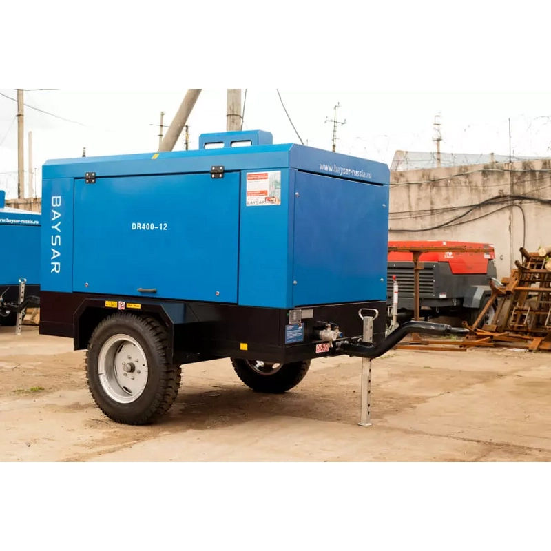 Дизельный передвижной компрессор BAYSAR DR400-12 на шасси