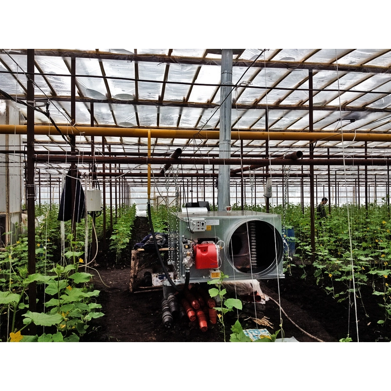 Подвесной нагреватель воздуха непрямого нагрева BIEMMEDUE FARM 235 М строительная версия (в сборе с горелкой + адаптер 1-ходовой + комплект тележки)