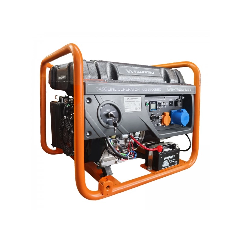 Генератор бензиновый VILLARTEC GG 8300ЕВС и блок автоматического запуска генератора 10 кВт