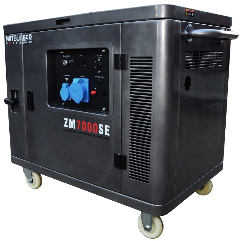 Бензиновый генератор Mitsui Power ZM 7000 SE в кожухе