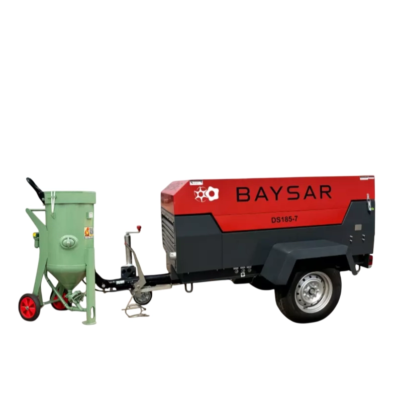 Пескоструйный компрессор BAYSAR DS185-7 в комплекте с установкой PST-PS-200-2