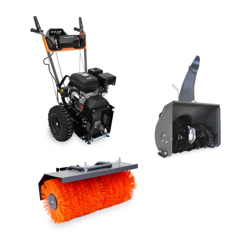 Подметальная машина бензиновая VILLARTEC SW7080E (SW7080E + Насадка снегоуборщик)