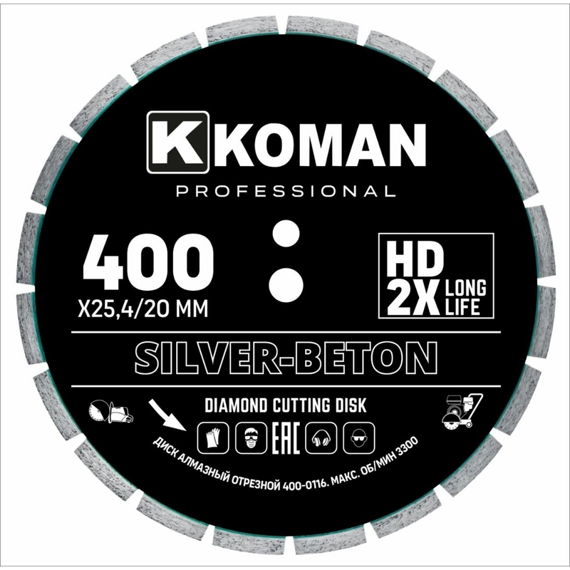 Диск алмазный Koman 400-0116 400 мм